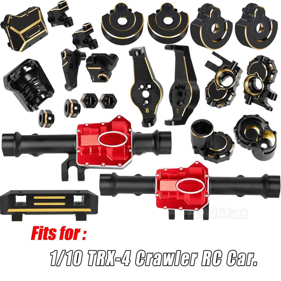 RC Upgrades Part for 1/10 Traxxas TRX4,ARRCat Brass Front & Rear Portal Axles