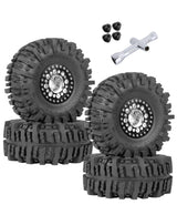 RC 1.9 Beadlock Wheels and Tires for 1/10 Axial SCX10 SCX10 II 90046 SCX10 III AXI03007 SCX10 Pro Traxxas TRX4 TRX6 Gen7/8 D90 VS4-10