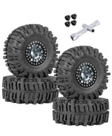 RC 1.9 Beadlock Wheels and Tires for 1/10 Axial SCX10 SCX10 II 90046 SCX10 III AXI03007 SCX10 Pro Traxxas TRX4 TRX6 Gen7/8 D90 VS4-10