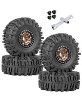 RC 1.9 Beadlock Wheels and Tires for 1/10 Axial SCX10 SCX10 II 90046 SCX10 III AXI03007 SCX10 Pro Traxxas TRX4 TRX6 Gen7/8 D90 VS4-10